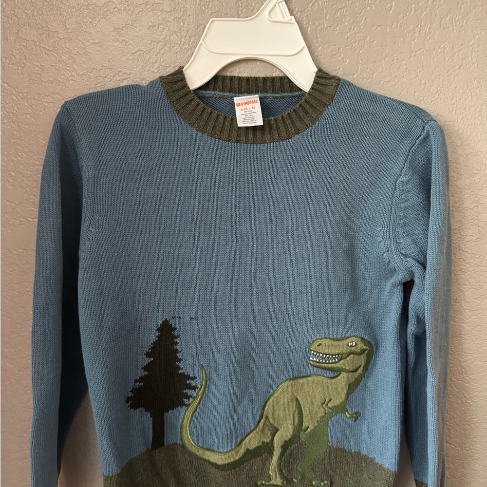 Gymboree Blue and Green Dinosaur Sweater